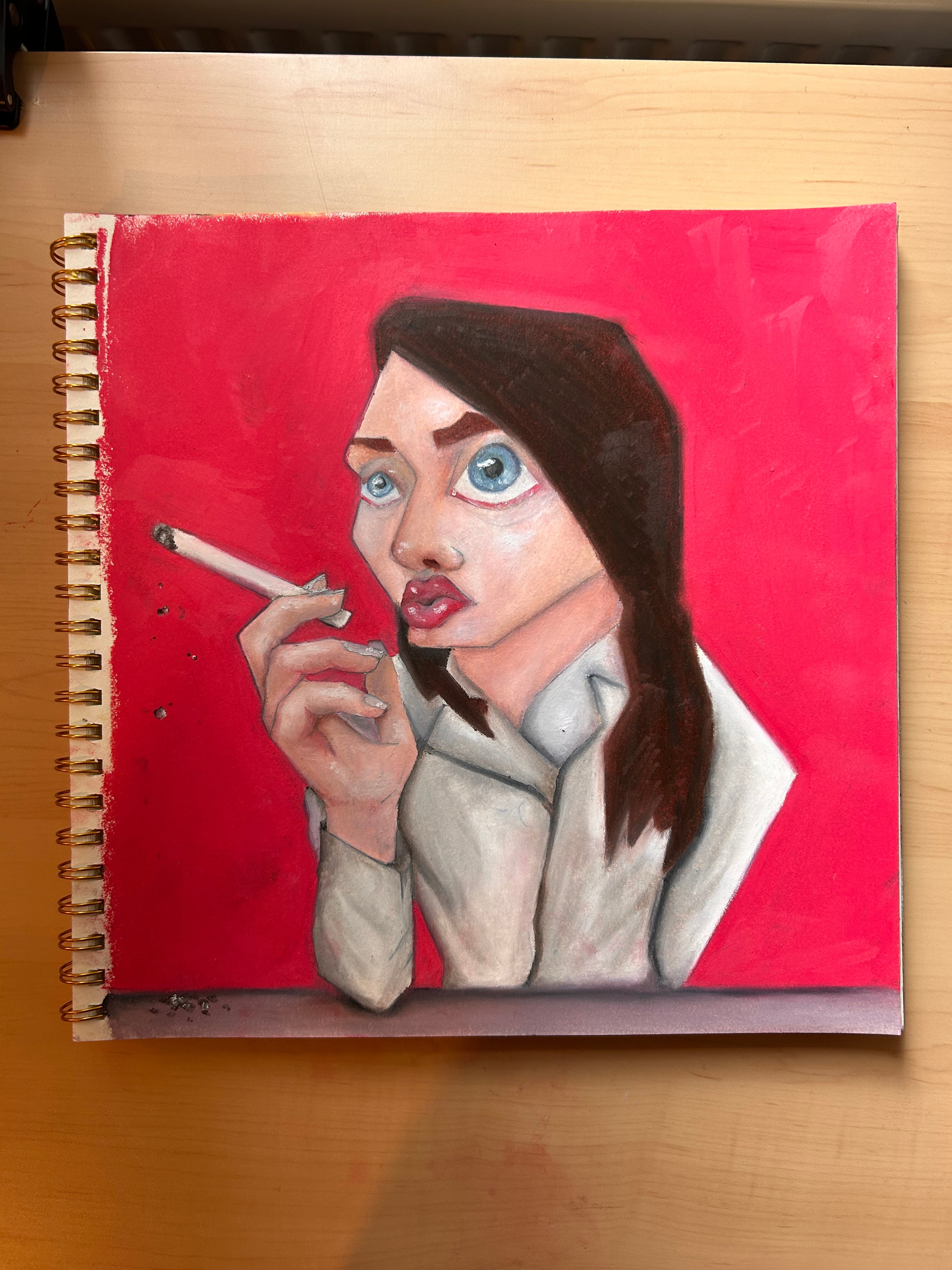 cigarette smoker (ORIGINAL ART)