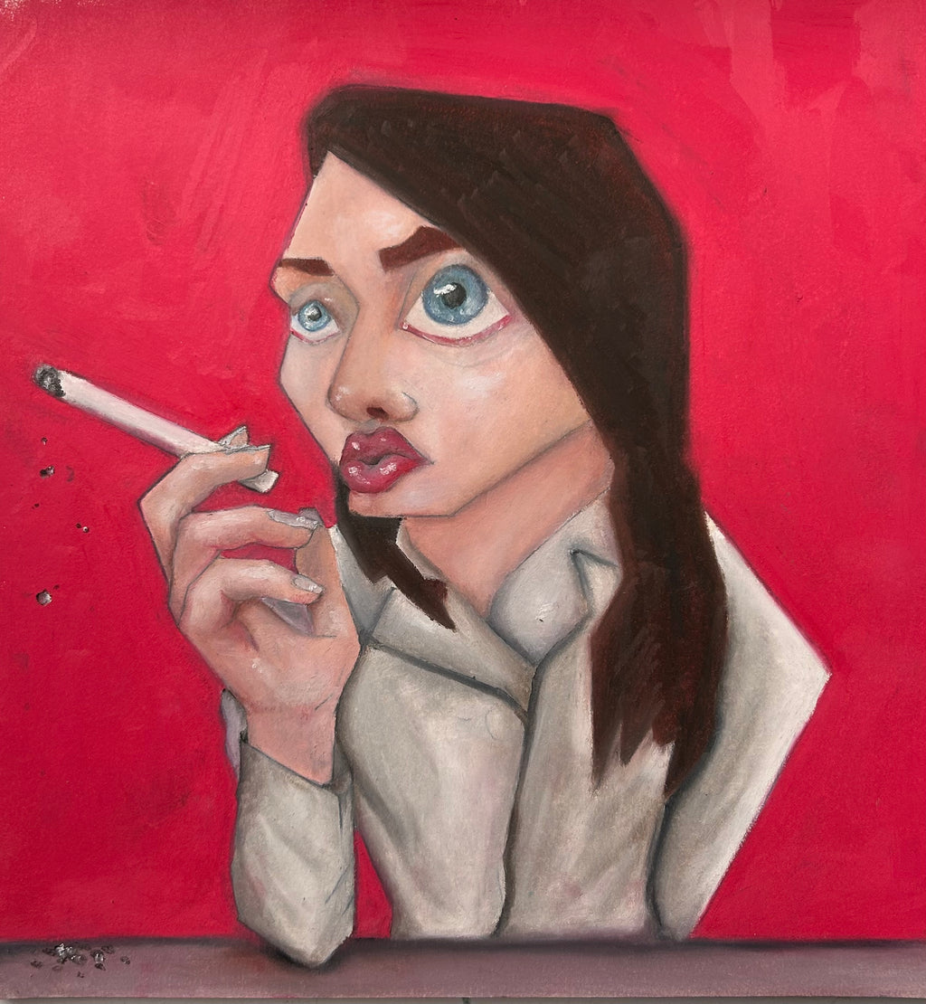 cigarette smoker (ORIGINAL ART)