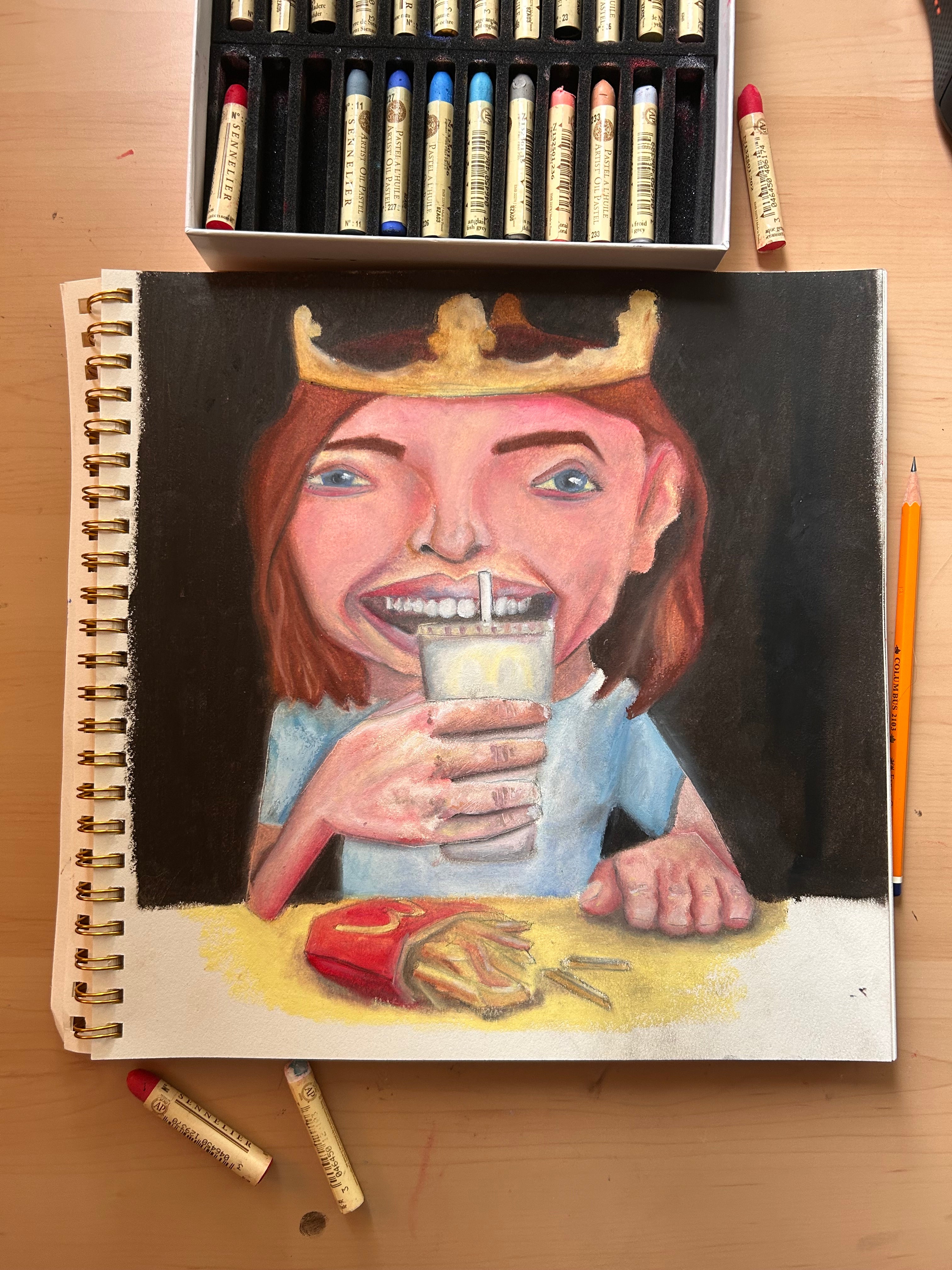 a various fast food chain party (ORIGINAL ART)